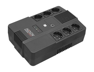 ИБП HIDEN EXPERT ULS600CF 600ВА/360Вт 6xSchuko, LED, USB,