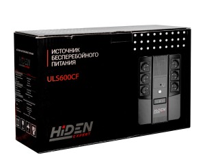 ИБП HIDEN EXPERT ULS600CF 600ВА/360Вт 6xSchuko, LED, USB,