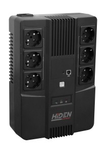 ИБП HIDEN EXPERT ULS600CF 600ВА/360Вт 6xSchuko, LED, USB,