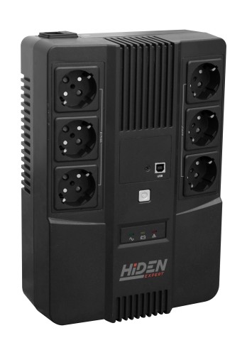 ИБП HIDEN EXPERT ULS600CF 600ВА/360Вт 6xSchuko, LED, USB,